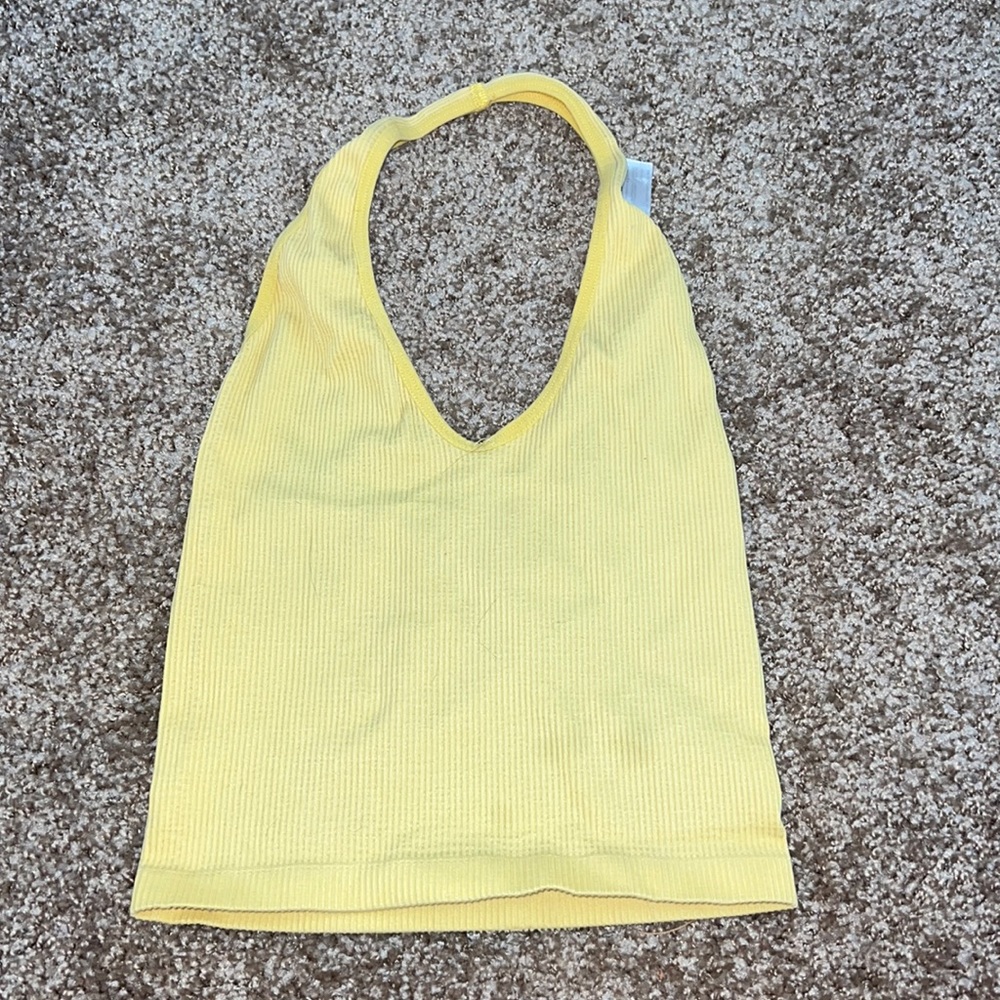 yellow urban outfitters halter top